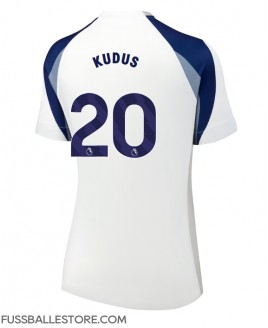 Günstige Tottenham Hotspur Mohammed Kudus #20 Heimtrikot Damen 2025-26 Kurzarm